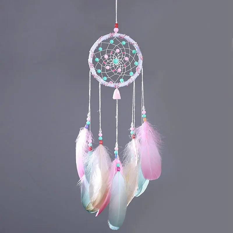 

Fantasy Colorful Dream Catcher For Girls' Bedroom Wall Hanging Decoration Craft Ornament Traditional Indian Style Dream Catcher