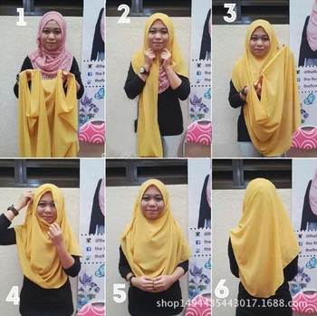

High Quality Double Loop Jersey Hijabs Caps Modal Cotton Muslim Instant Hijabs Plain Turban Islam Women Hoofddoek Ready To Wear
