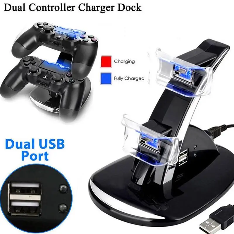 

Controller Charging Dock Stand For PS3 LED Light Dual Chargers USB Dual Charging Powered Dock For Sony PlayStation 3 Controller
