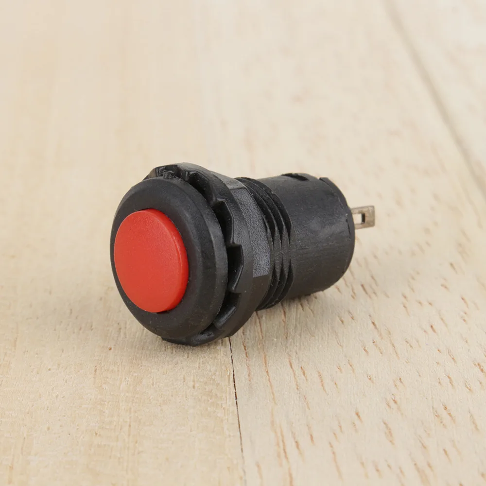

1Pcs 12mm SPST Red Momentary Round Cap OFF- ON Push Button Car Boat Switch 3A/125VAC 1.5A/250VAC