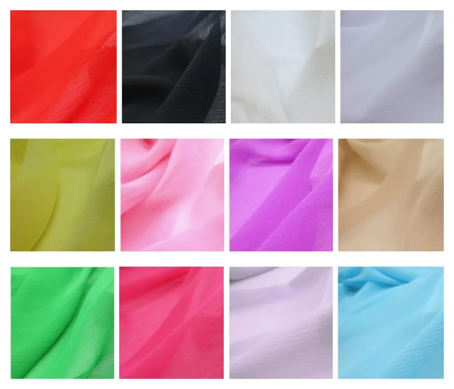 

Wholesale Synthetic 75D Crepe Chiffon Fabric Width 150cm For Clothing Costumes dress DIY Sewing
