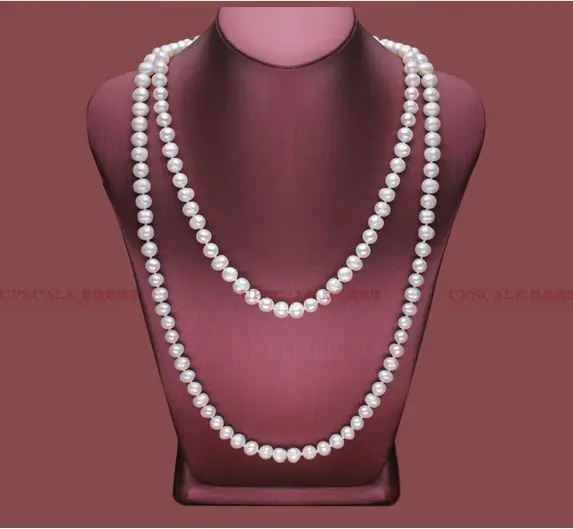 

80%OFF 8-9mm 26/28/30/32inch AAA Akoya Natural White Pearl Necklace Handmade