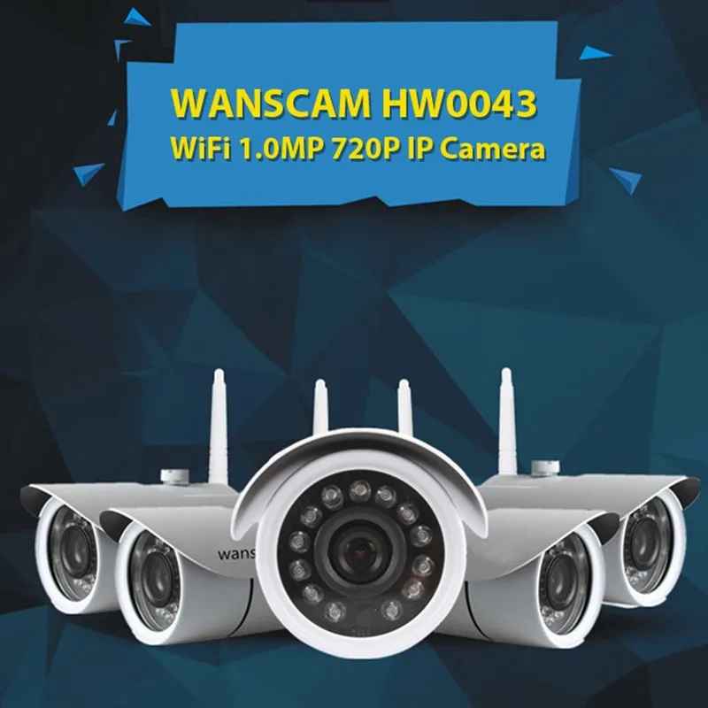 

Wanscam HW0043 Outdoor HD 720P P2P Wireless Waterproof IP Webcam Smartphone View Supported Outdoor Wifi H264 720P Monitor Camera