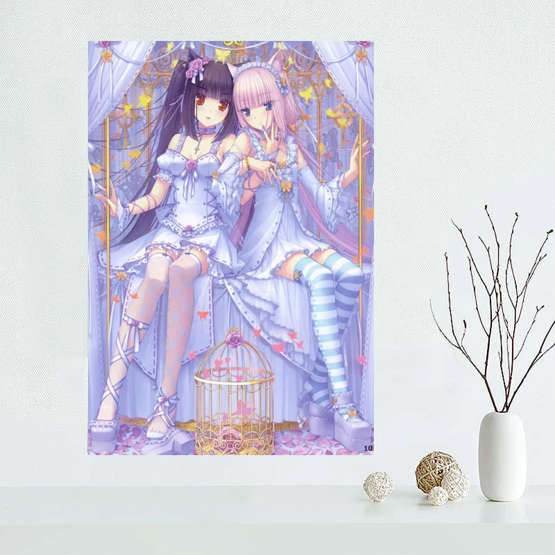 Новое поступление 2018 г. постер на холсте NEKOPARA заказ для домашнего декора тканевый
