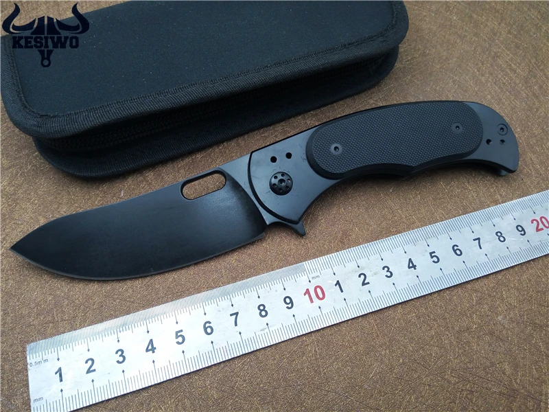 

KESIWO KS94 D2 Folding Pocket Knife Steel+G10 Handle Outdoor Camping Utility Knives Ball Bearing Flipper EDC Survival Knife