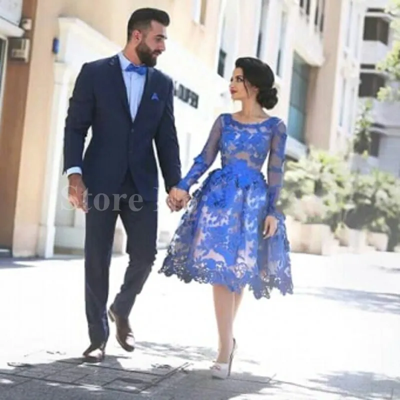 blue cocktail suit