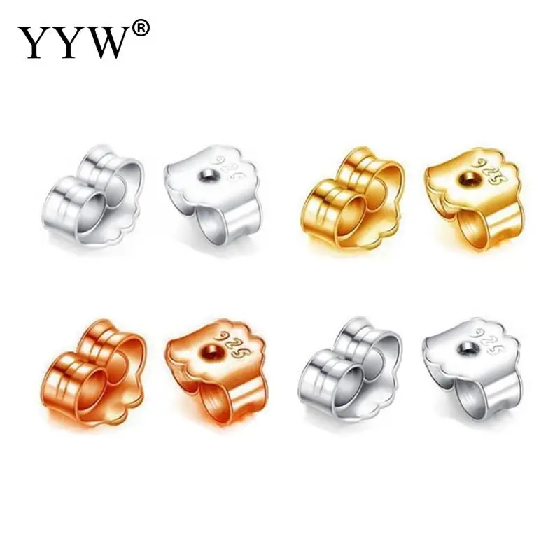 10 пар серебряные компоненты для сережек|sterling silver ear nuts|earring jewelry accessoriesear nut |