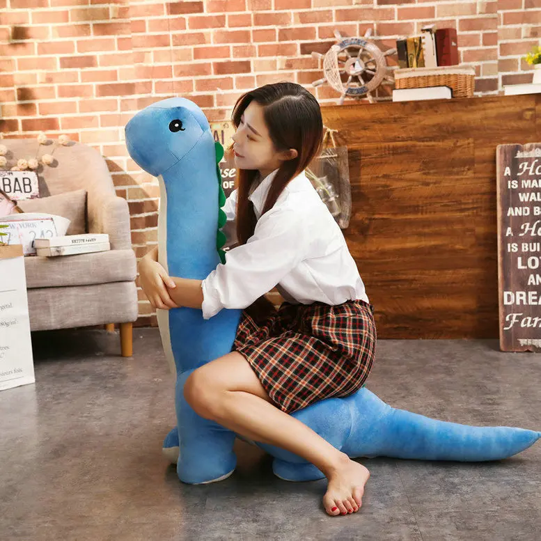 

YESFEIER 100cm New Colorful Plush Dinosaur Toys Stuffed Plush Tanystropheus Dolls Children Gift Birthday Christmas Brinqedos