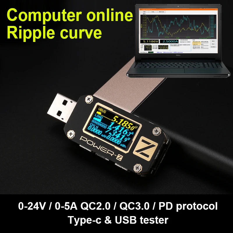 USB тестер тип-c QC2.0/3,0/PD цифровой вольтметр amperimetro цифровой Напряжение тока amp Вольт Мощность-z метр банк питания детектор