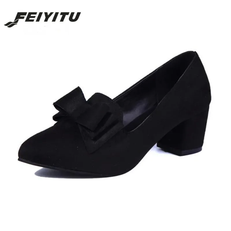 Женские туфли лодочки feiyitu весенние женские на высоком каблуке элегантные из