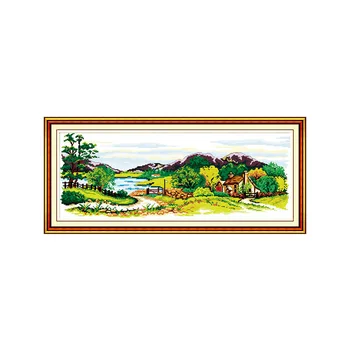 

Joy Sunday Needlework, DMC cross-stitch kits, Set Embroidery Kit, Precise Print Paradise Pattern Sufficient Line Cross Stitch