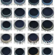 Высокое качество ручной вязки YARMULKE KIPPAH темно-синий Топ DMC MOQ 50 шт/Модель Цена за штуку