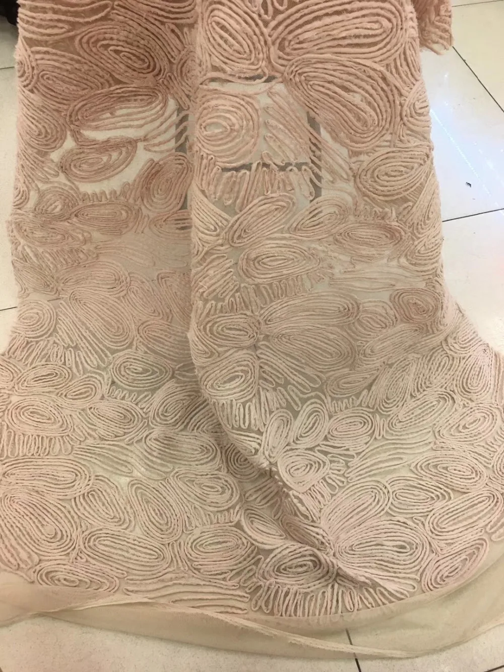 

New fashion 6colors net yarn embroidery lace fabric stage/party/evening dress lace fabric 130cm by yard