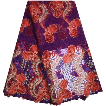 

2018 Latest Fashion French Nigerian Laces Fabrics High Quality Tulle African Laces Fabric Wedding African French Tulle Lace 856