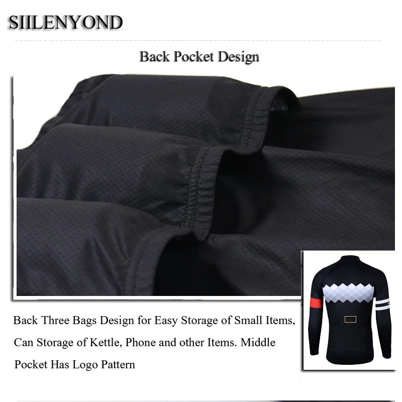 Siilenyond зимняя Флисовая теплая велосипедная Джерси с длинным рукавом, одежда для горного велосипеда, теплая флисовая одежда для горного велосипеда, одежда для велоспорта