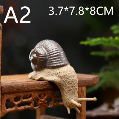 Garden Animals Ceramic Snail Bonsai Micro Landscape Garden Decoration Outdoor Potted Landscaping Decoration Garden Ornaments - Цвет: A2