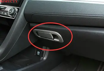 

BJMYCYY For Honda Civic 10th 2016 2017 Interior Storage Box Switch Frame Sticker Glove Box Door Handle