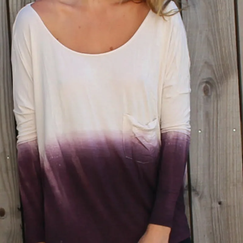 

Casual Loose T Shirts 2018 Autumn Women Contrast Color Long Sleeve Shirt Backless Sexy Female Round Neck Streetwears Tops Tees