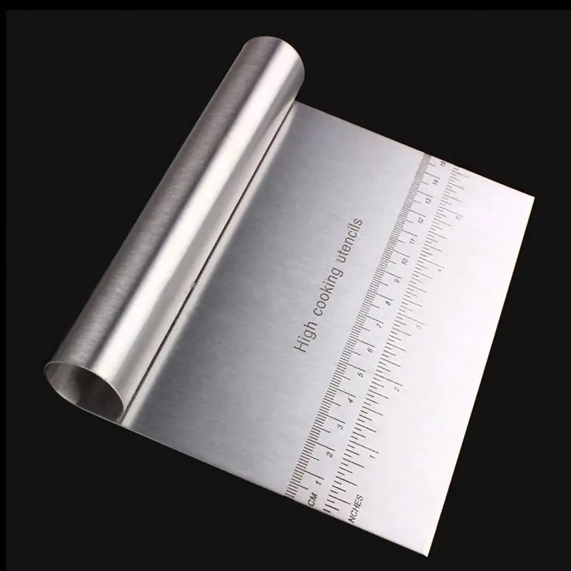 

Stainless Steel Cake Smoother Scraper Cutter Scale Pizza Dough Kitchenware