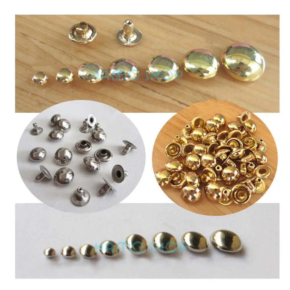 Metal Rivets Metal Studs Leather Rivets 100pcs Metal Fashion Rivet Spike Studs For Leather Clothing Decoration
