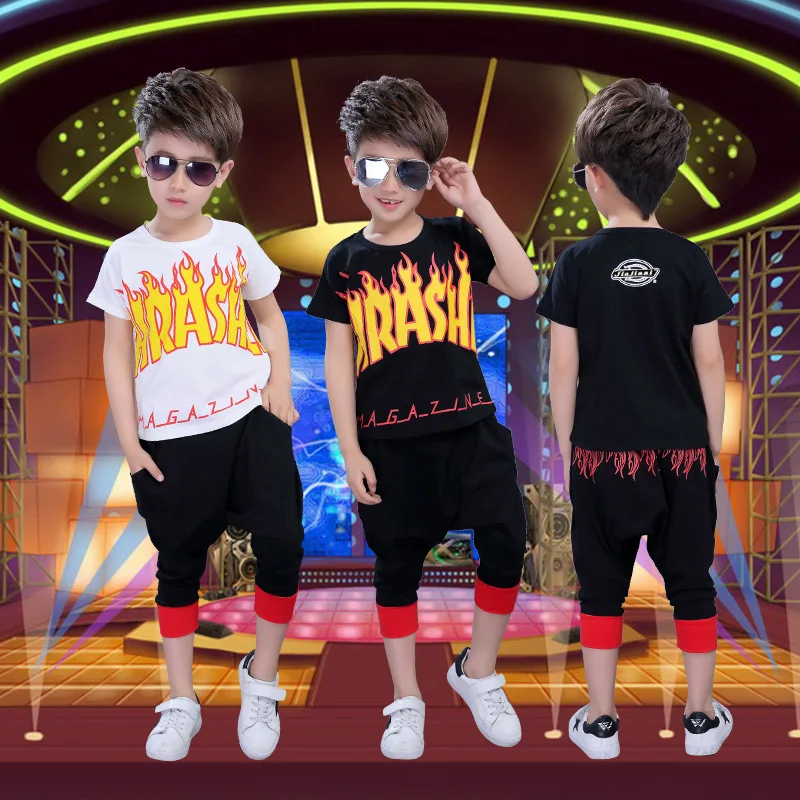 New Children Hip Hop Stage Wear Clothing Set Jazz Dance Costumes Girls Street Dance Sequins Show Clothes Modern Child (5)