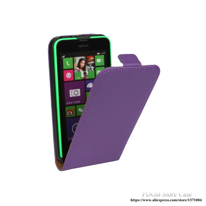 Роскошный, вертикальный, откидной крышкой футляр из натуральной кожи Fundas чехол с подставкой и отделениями для карт для Nokia Lumia 630 530 520 625 820 830 920 925 1020 640 lte 640 XL - Цвет: Фиолетовый