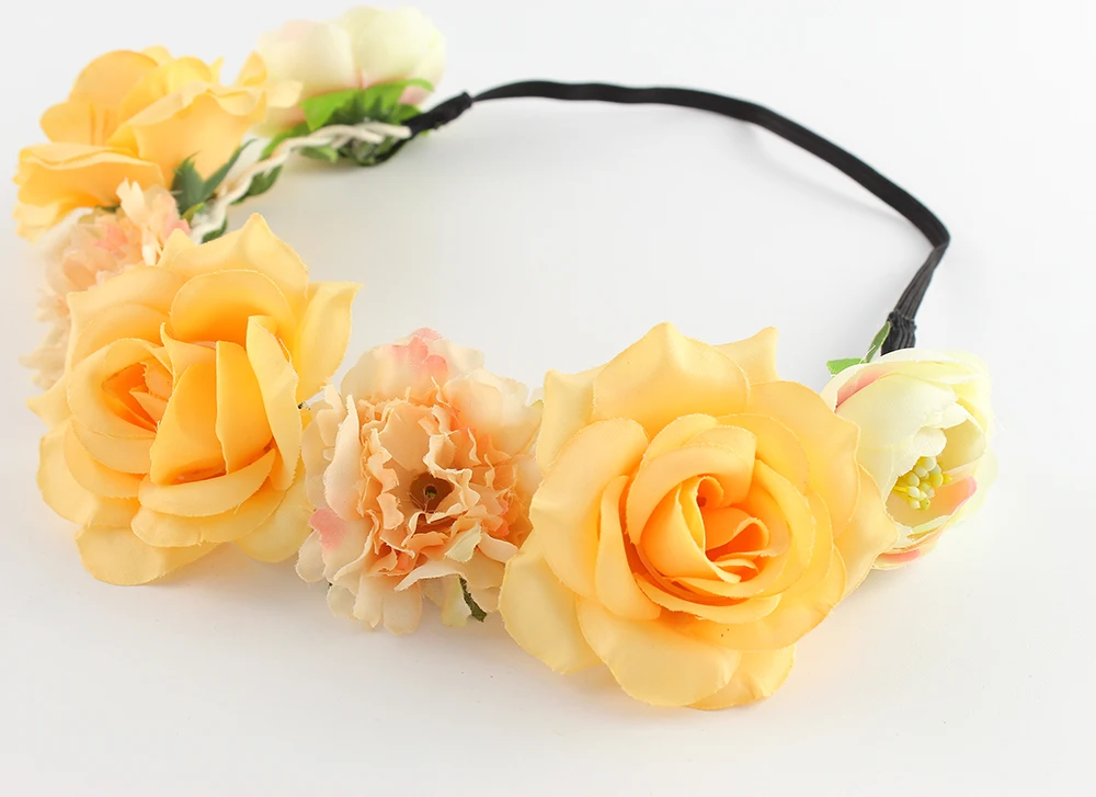 

Floral Garland 6 Colors Wedding Accessories Beach Flower Hair Band Girls Hair Accessories Flowers Headband festival gift