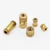 50X M2 M2.5 M3 Solid Brass Pure Copper Metric Thread Injection Molding Knurl Insert Nut Nutsert Round Shape Column OD 3.5 4 5mm ► Photo 2/6