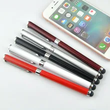 500 шт. сенсорный Стилус для экрана смартфона для планшета, универсальное встроенный гелевая шариковая ручка 2 в 1 для iPhone xiaomi huawei LG