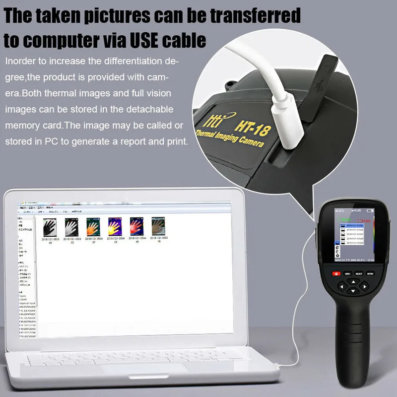 

Hot sale HT-18 Thermal Imagem Camera Flir Imager IR Thermometer Car Diagnostic Scan Tools HVR88