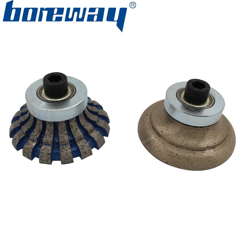 

Boreway Diamond Router Bit O30*D80*M10 Profile For Edging Granite Marble Stone For Portable Profiling Machine