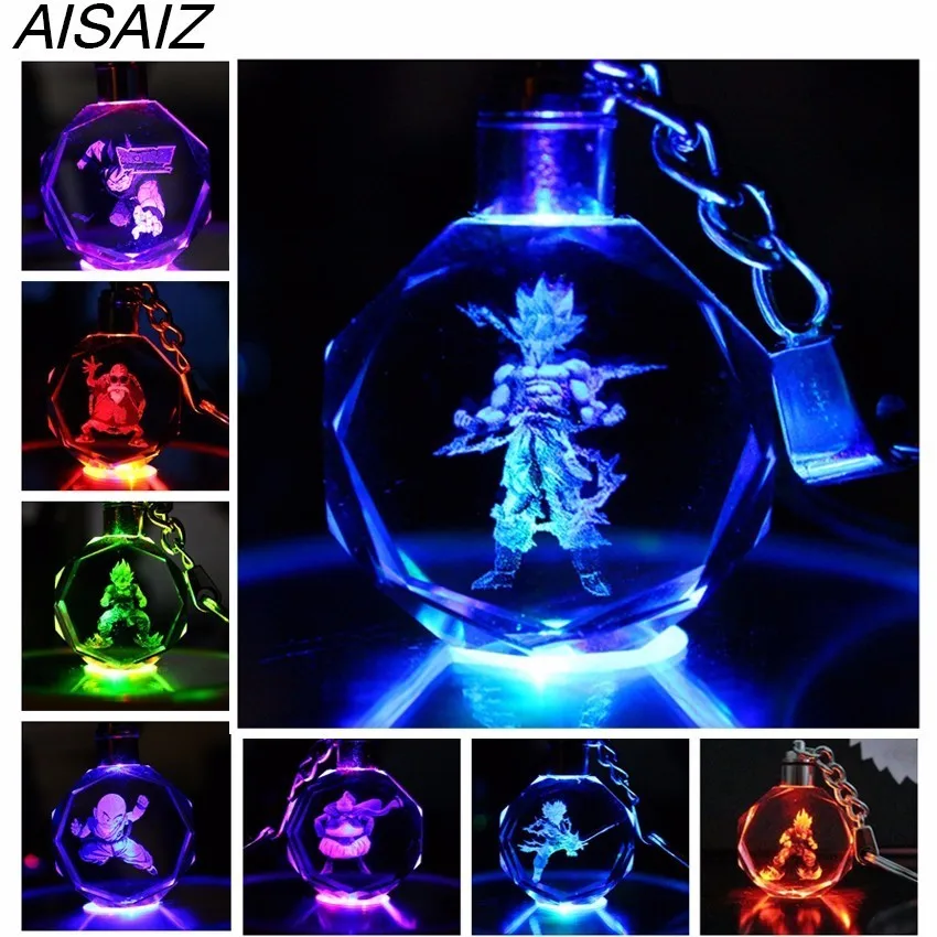 Новый Кристалл брелок светодиодный цвет кулона вспышки Dragon Ball Dragonball Z Супер Саян