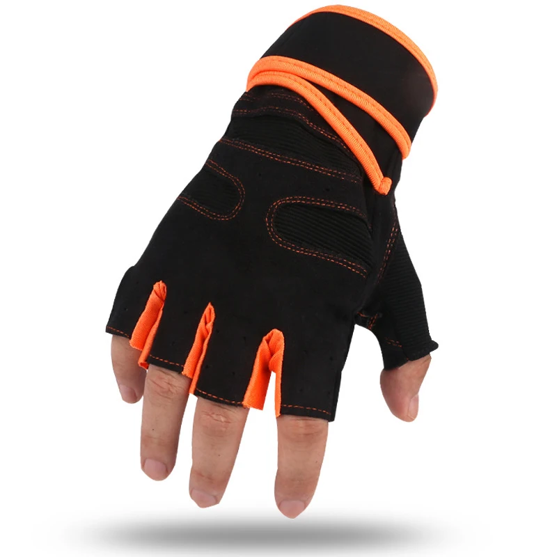 M-XL Gym Gloves Half Finger Sports Exercise Weight Lifting Gloves Outdoor Riding Body Building Workout Fitness Protective Wrist