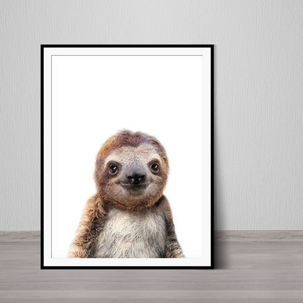 

Sloth Print Printable Digital Download Nursery Baby Animal Wall Art Large Modern Minimalist Poster Scandinavian Style
