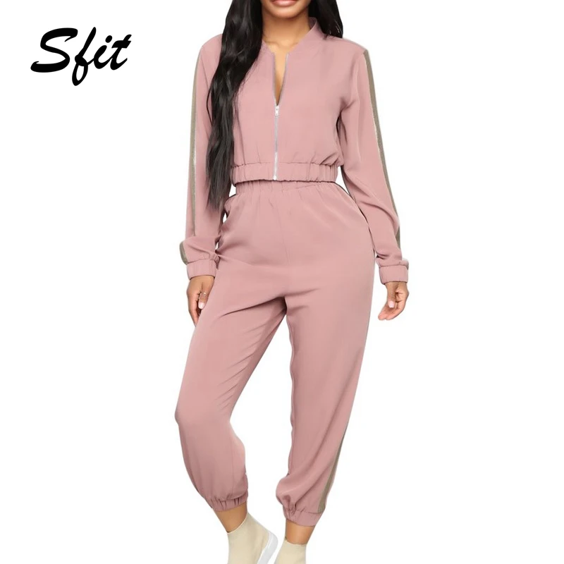 

Sfit Women's Tracksuit Sets Long Sleeve Sweatsuits Outfits Casual Sweatshirt and Jogging Sweatpants Suit Zipper Sport Yoga Set
