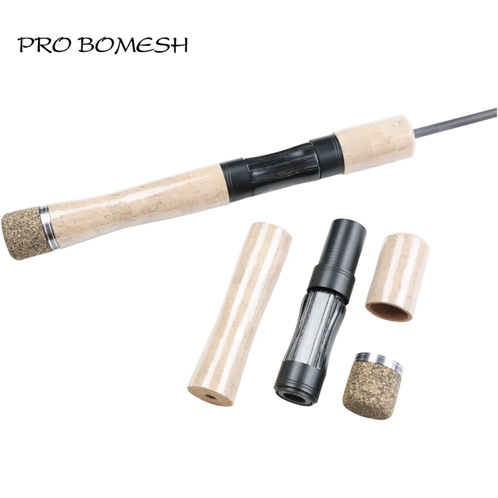 Pro Bomesh 1 Set AA Grade Cork Handle Wood Spinning Reel Seat Set