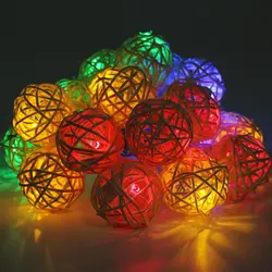 20LED ротанг ball огни строки дома сад Фея лампы для Свадебная вечеринка Xmas 3 м