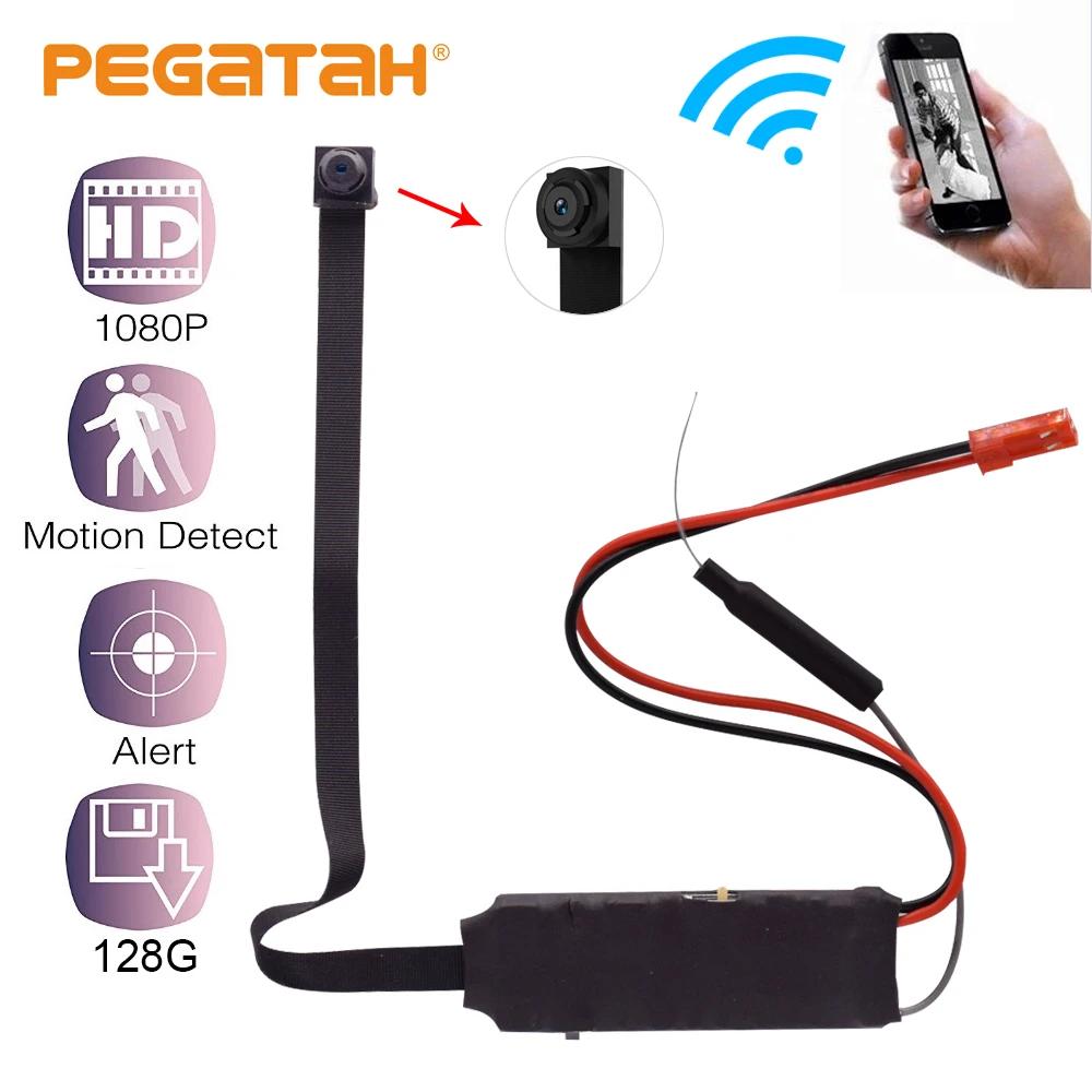 

Hot DIY 1080P Mini Wifi Wireless Camera wifi P2P 128G TF Card slot video Sound Recording Motion Detection Alarm Security Camera