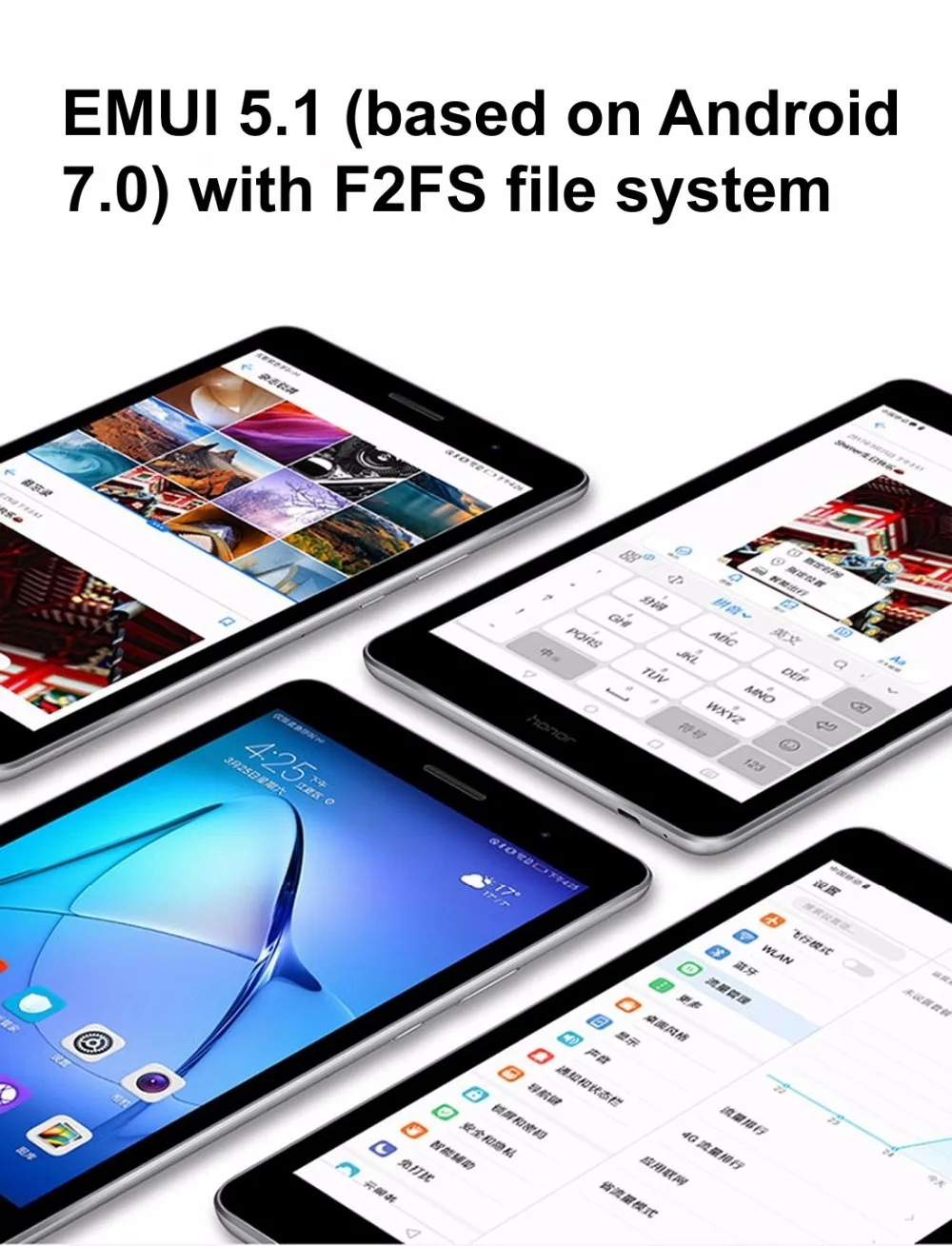 планшет Huawei MediaPad T3 KOB-L09 планшет 8 дюймов планшеты 3 ГБ 32 ГБ/2 ГБ 16 ГБ EMUI 5.1 процессор Qualcomm Snapdragon 425 Quad Core 4x1.4 ГГц Tablet PC