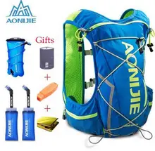 AONIJIE Men Women 10L Outdoor Bags Hiking Backpack Vest Marathon Running Cycling Backpack Optional Bottle Water Bag 