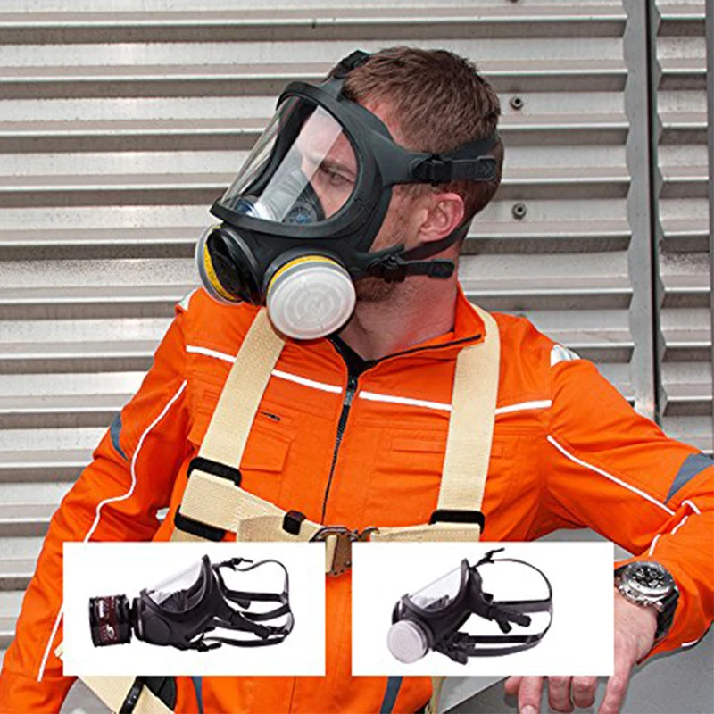 Полностью респиратор, газовая маска, профессиональный органический паровой ингалятор для защиты от пыли, химических формальдегидов
