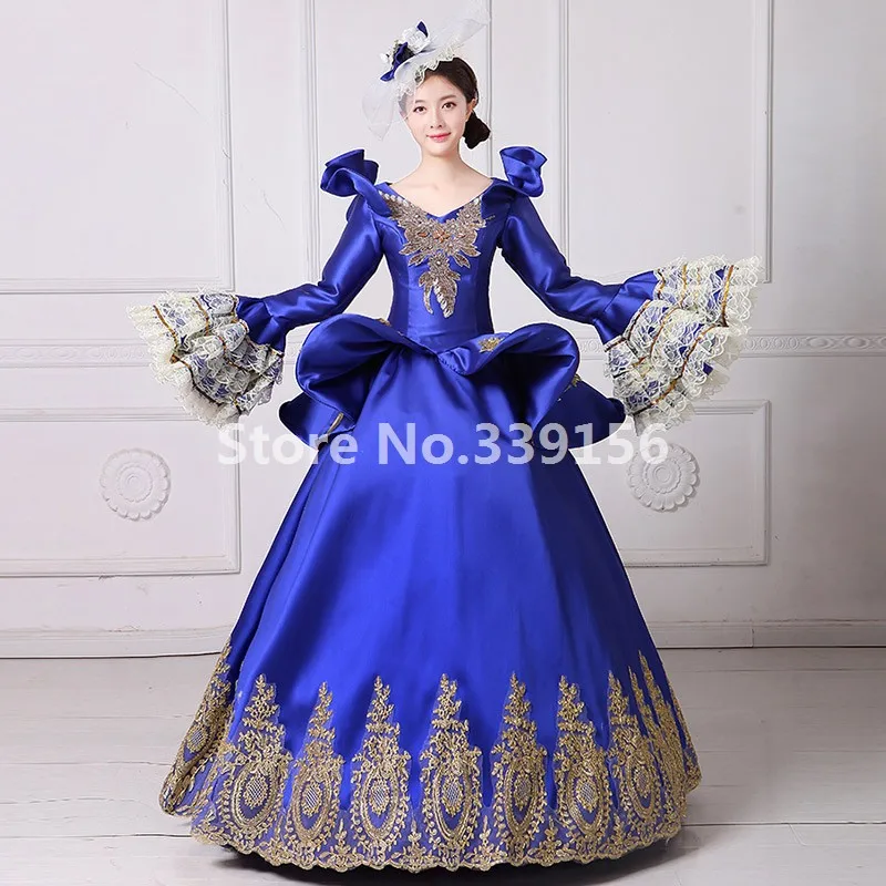 royal blue fancy dress