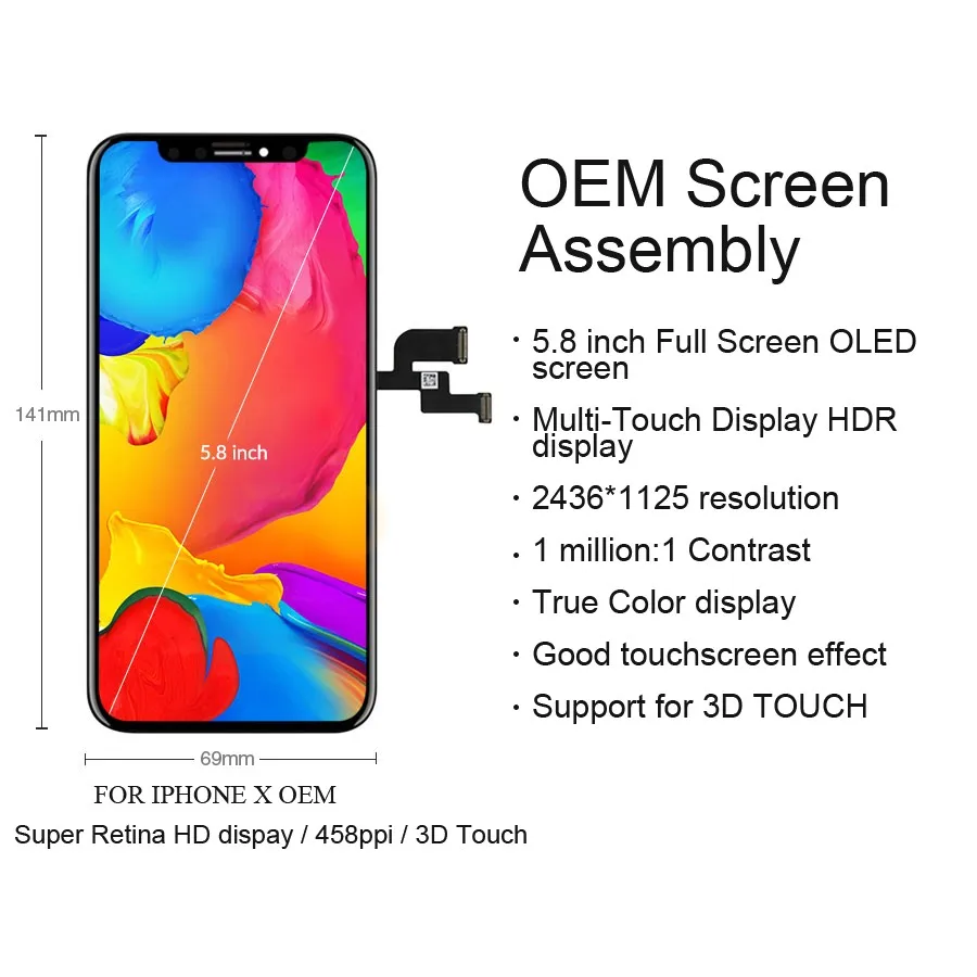 ЖК-дисплей для iPhone X Xs Max XR ЖК-дисплей для Tianma OEM сенсорный экран lcd S с дигитайзером запасные части для сборки