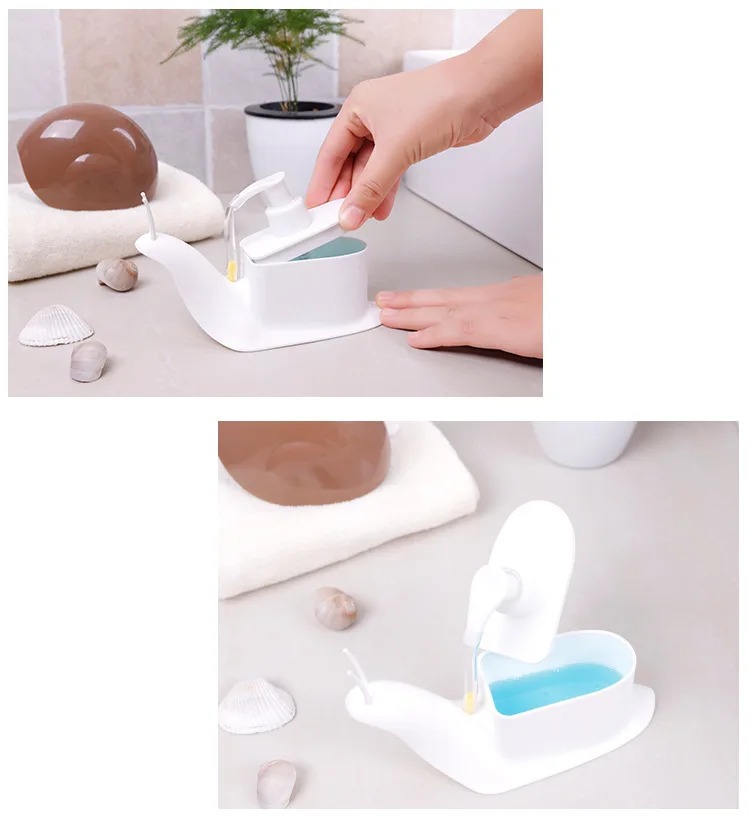 Funny Snail Press Type Soap Liquid Bottle Sanitize Dispensers Bathroom Accessories Tool Emulsion Slug Turbo Banheiro Smart (9)