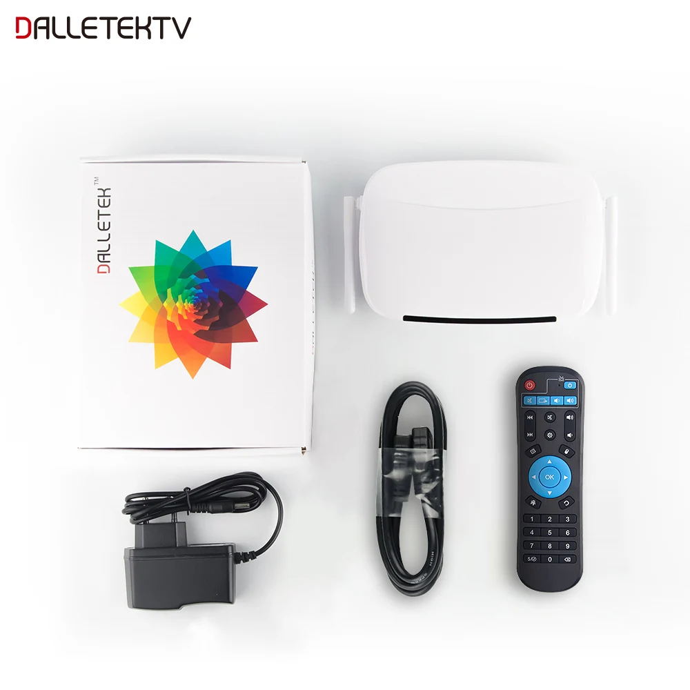 Dalletek ТВ Android 7,1 ТВ приставка Smart 1 ГБ 8 ГБ RK3229 четырехъядерный 2,4G WiFi H.265 4K Google плеер ТВ приёмники только ТВ приставка