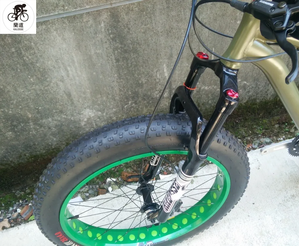 Discount Kalosse  Snow bike  mountain bicycle    21/24/27/ 30 speed   26*4.0 inch  tires  Beach  mountain  bike 3