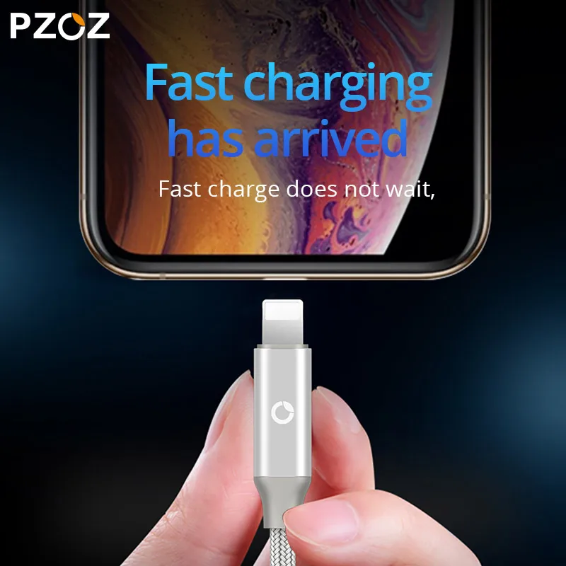 PZOZ PD кабель 18 Вт для iPhone Xs Max Xr X 8 Plus iPad Pro Usb c до 8 pin PD Быстрая зарядка type c для зарядного устройства