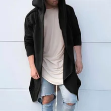 ZOGAA Long hooded solid color windbreaker fashion Casual Open Stitch men coats mens coats and jackets 3 colors plus size S-3XL