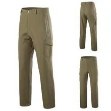 Зеленая Мужская тактическая группировка сухопутных сил плюс размер хлопковые брюки карман Открытый Стиль армейские брюки Теплые Мешковатые брюки хлопковые брюки