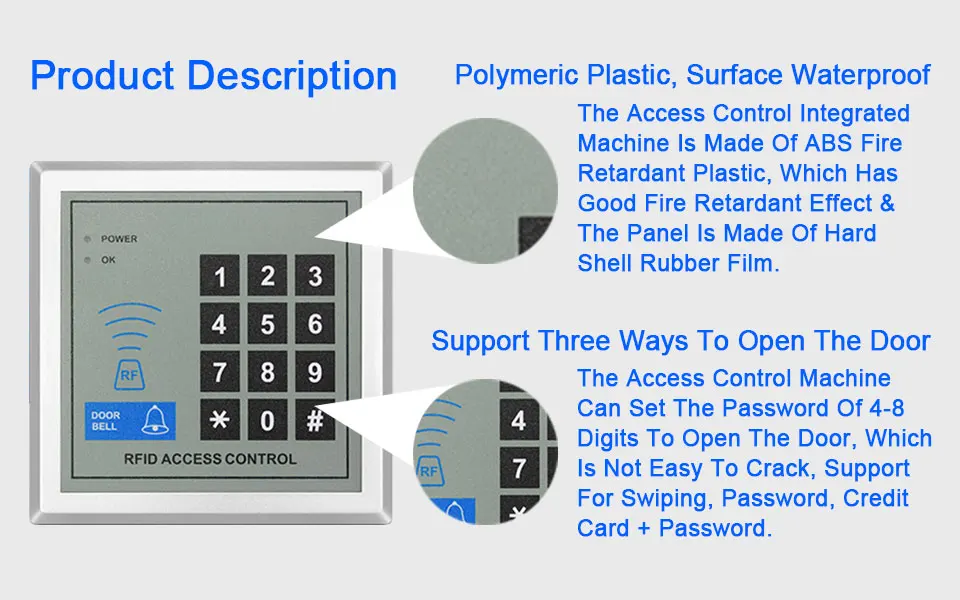 1 шт. Клавиатура доступа дверной замок цифровая панель RFID карта клавиатура близость кардридер для двери Система контроля доступа